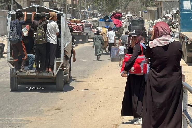 פינוי תושבים מדרום דיר אל-בלח