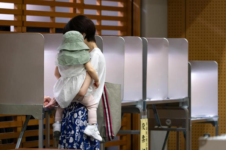 קלפי בחירות יפן טוקיו 20 ביולי