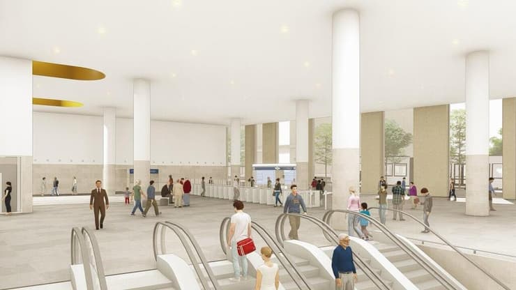 הדמיה של תחנת הרכבת "החאן"