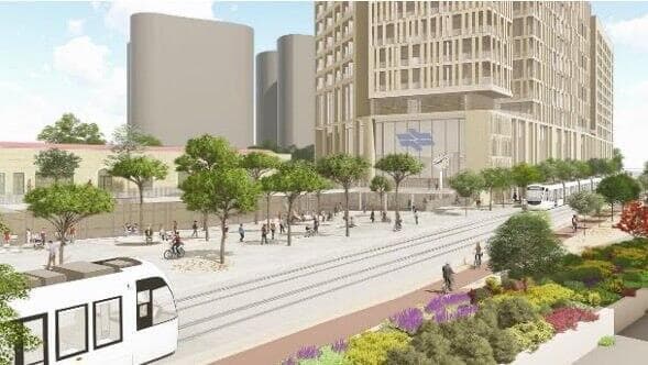 הדמיה של תחנת הרכבת "החאן"