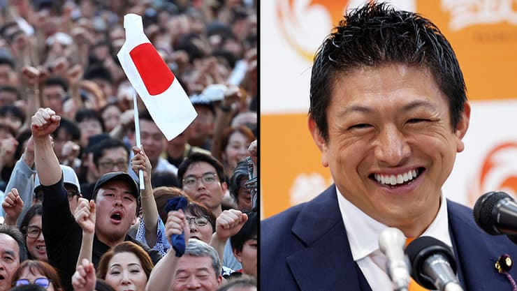 סוהיי קמייה ראש מפלגת הימין הקיצוני סנסאיטו ב יפן 