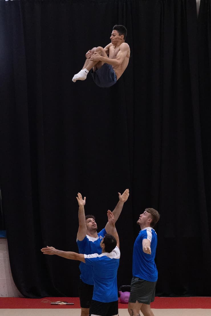 אחרת הדרישות המרכזיות בענף - שיתוף פעולה (צילום: עוז מועלם) נבחרת ישראל אקרובטיקה