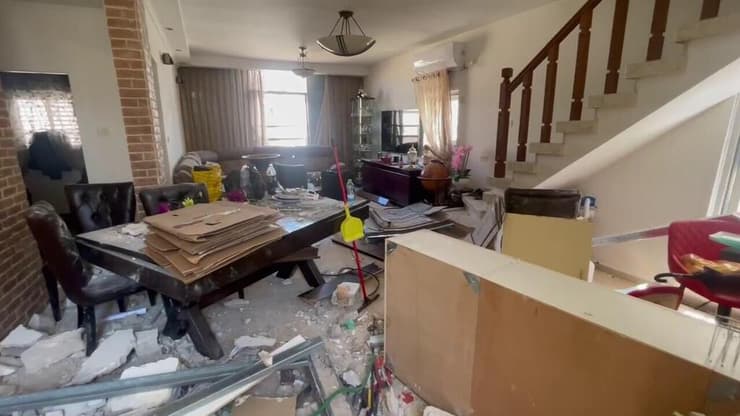 דירה שניזוקה מפיצוץ מטען החבלה