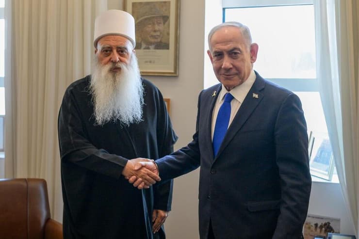 ראש הממשלה בנימין נתניהו עם השייח' מוואפק טריף