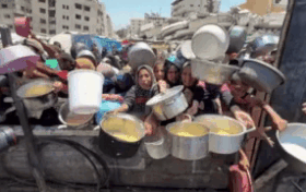 חלוקת מזון לתושבי עזה
