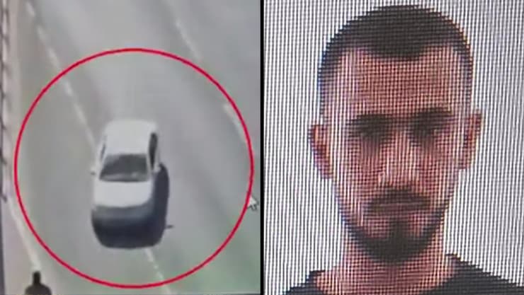 המחבל ותיעוד הרגעים שלפני הדריסה ( צילום: דוברות המשטרה) ארכאן חאלד