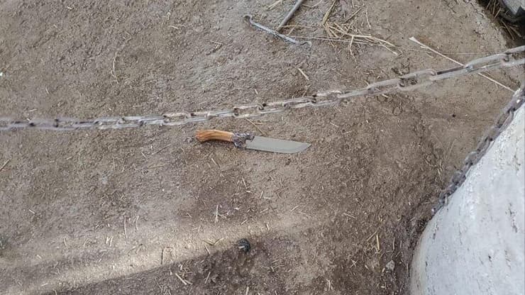 סכין של מחבל שנוטרל ליד שמעה