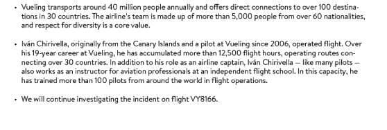 הודעת החברה באנגלית על הקברניט