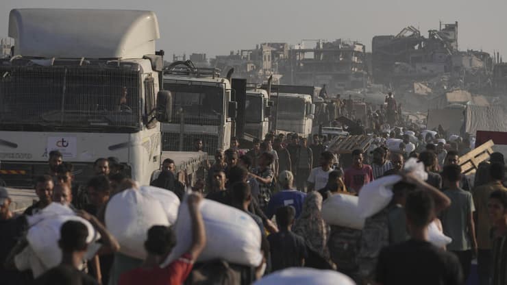 חלוקת מזון בעיר עזה