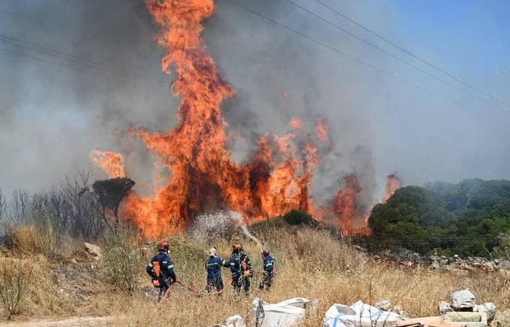 שריפה באי קיתרה  יוון 26 ביולי