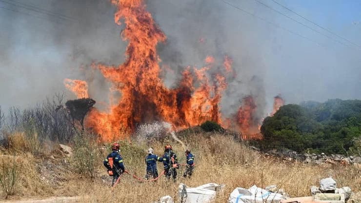 שריפה באי קיתרה  יוון 26 ביולי