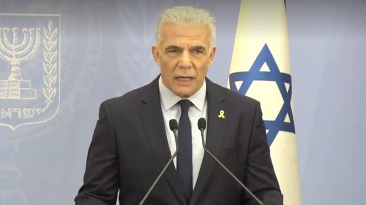 יאיר לפיד בהצהרה לתקשורת