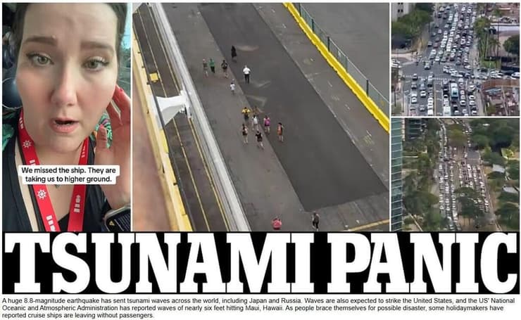 שער דיילי מייל פאניקת צונאמי תיירים בריטים שיט תענוגות