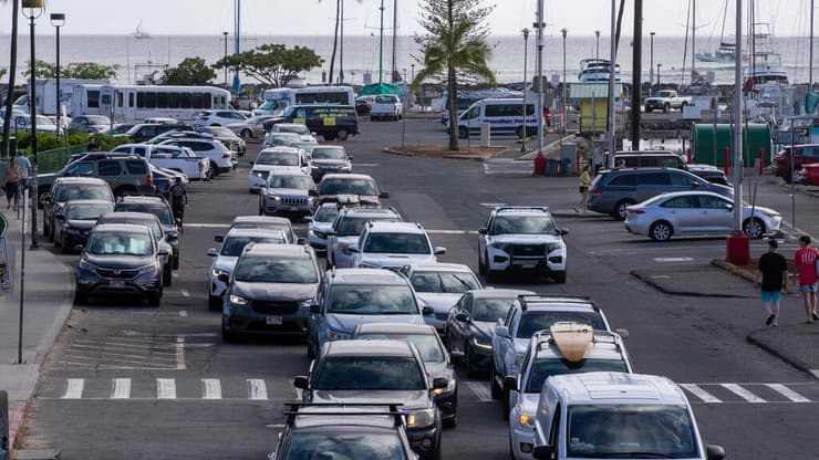 פקקים בהוואי בעקבות הצונאמי