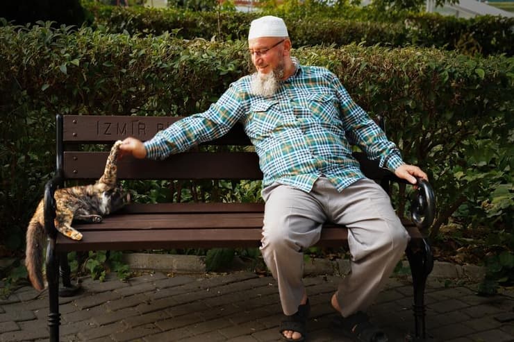 יחסי חיבה בין אזרח טורקי לחתול