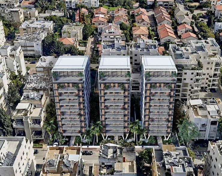 הדמיה של פרויקט התחדשות עירונית של אלמוגים ברעננה