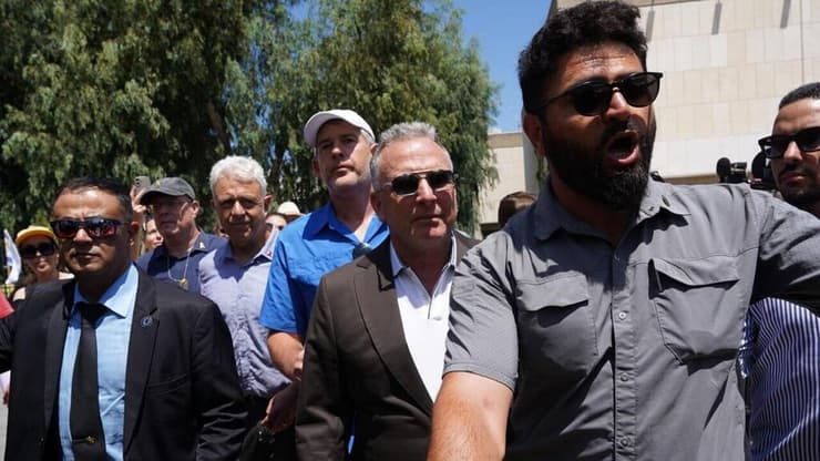 סטיב וויטקוף בכיכר החטופים בתל אביב