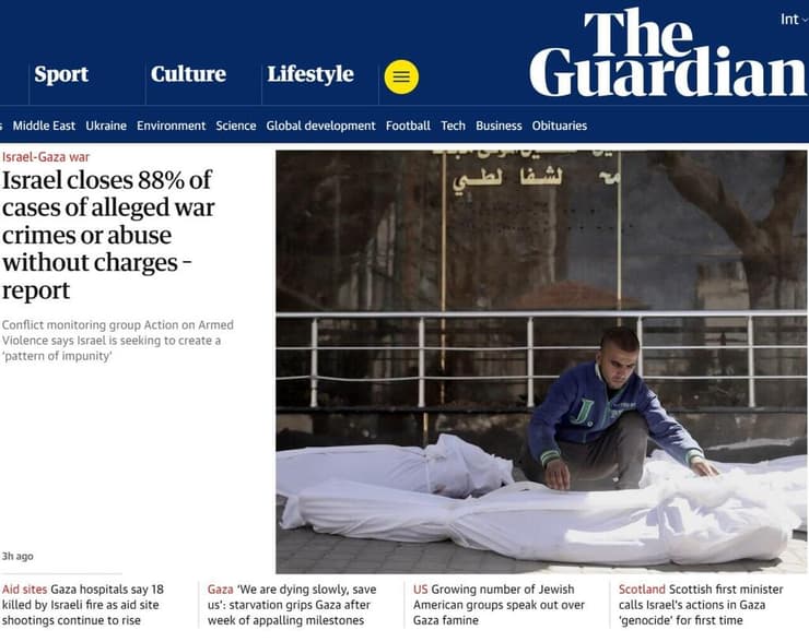 הראשית של הגרדיאן עזה חמאס הסיקור בעולם