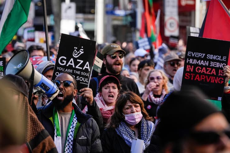 אוסטרליה סידני הפגנת ענק נגד ישראל פרו פלסטינים