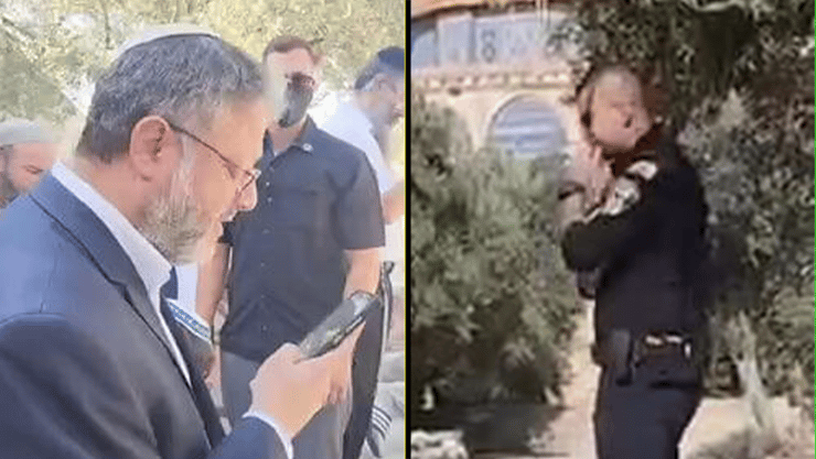  איתמר בן גביר בתפילת שחרית על הר הבית