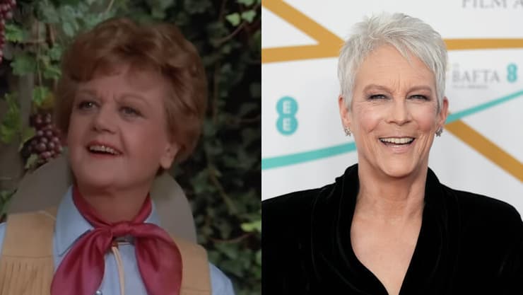 אנג'לה לנסברי וג'יימי לי קרטיס (צילום: Dominic Lipinski/Getty Images וצילום מסך) אנג'לה לנסברי וג'יימי לי קרטיס