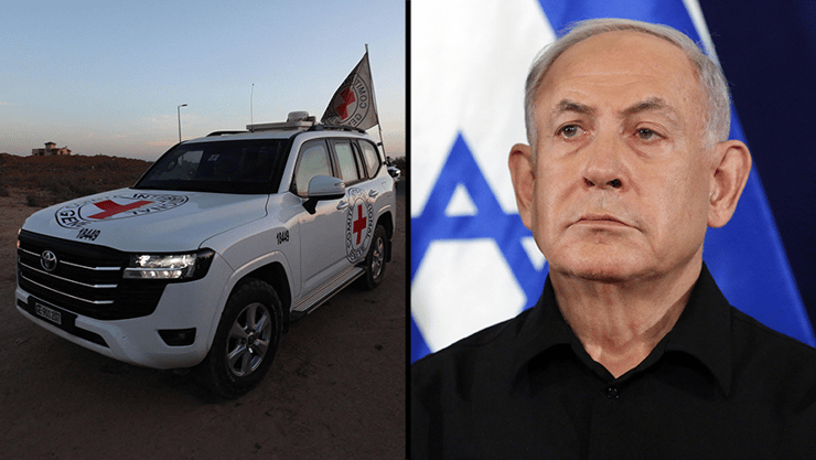 בנימין נתניהו, הצלב האדום