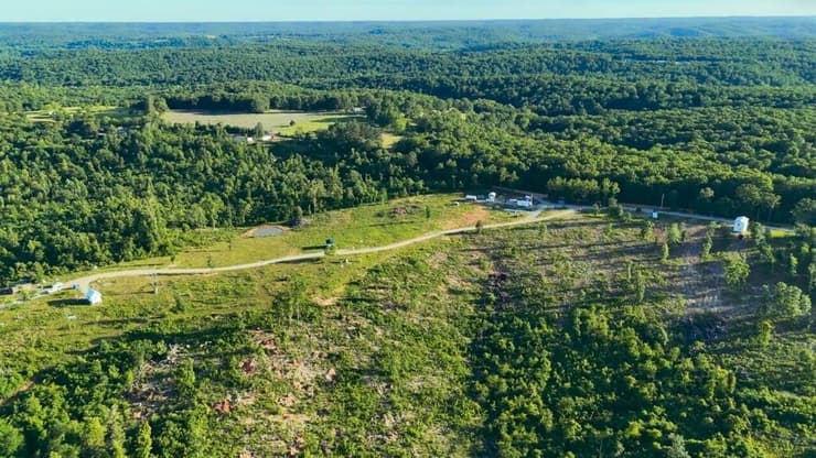 160 דונם, כ-40 תושבים. היישוב המרוחק בהרי האוזרק בחזרה לאדמה עיירה יישוב לבן לבנים בלבד רק ארקנסו ארה"ב ארהב ארצות הברית דרום אריק ארוול פיטר סרי אנטישמיות אוזרק אוזרקס