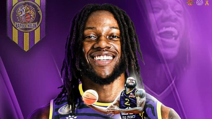 "רקע חזק בכדורסל". רוסר (צילום: הפועל חולון) דאמיון רוסר