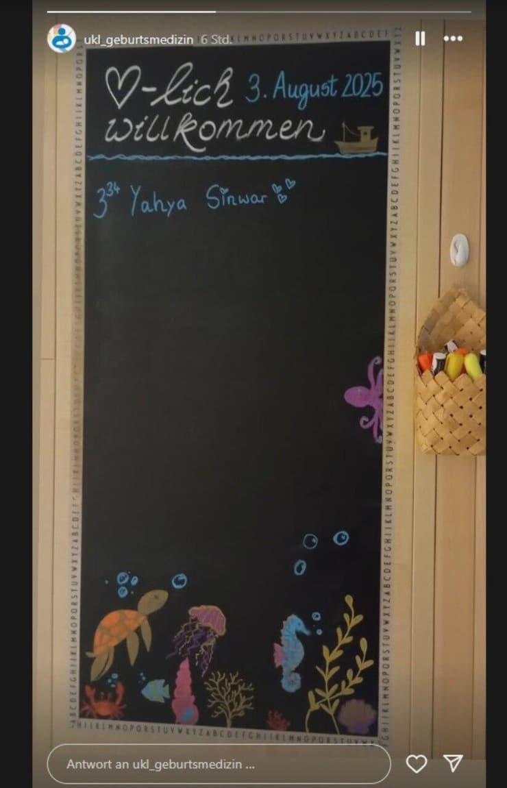 גרמניה תינוק יחיא סינוואר בית חולים בלייפציג