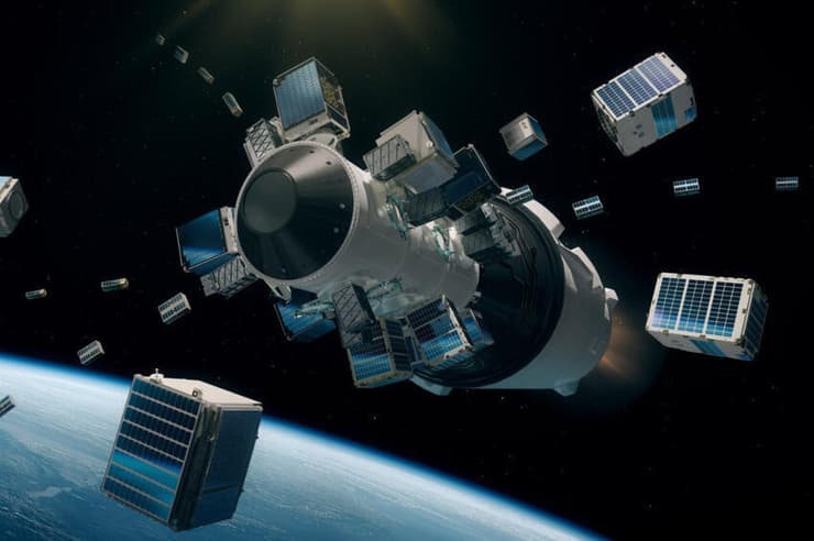 תקציב של 40 מיליון שקל לשיגור 15 רכיבים ישראלים לחלל בהנחה גדולה. הדמיה של הצבת לוויינים רבים מהשלב השני של טיל פלקון 9 (איור: Exolaunch) תקציב של 40 מיליון שקל לשיגור 15 רכיבים ישראלים לחלל בהנחה גדולה. הדמיה של הצבת לוויינים רבים מהשלב השני של טיל פלקון 9