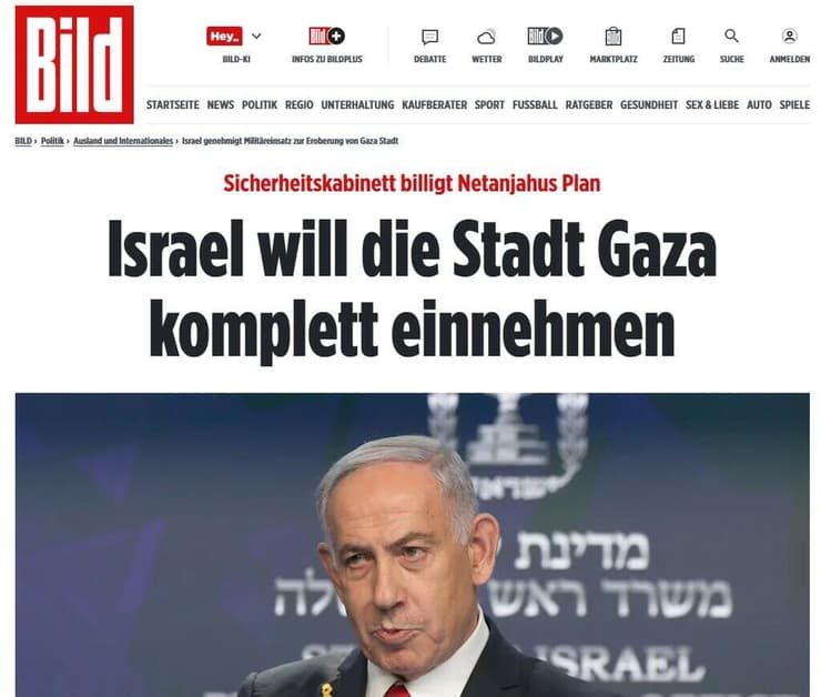 כותרות עיתונים סיקור בעולם של החלטת הקבינט לכיבוש עזה