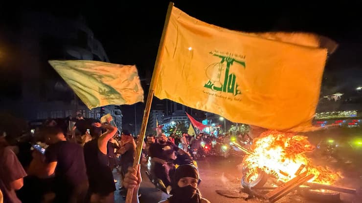 תומכי חיזבאללה מפגינים בביירות, 7.8