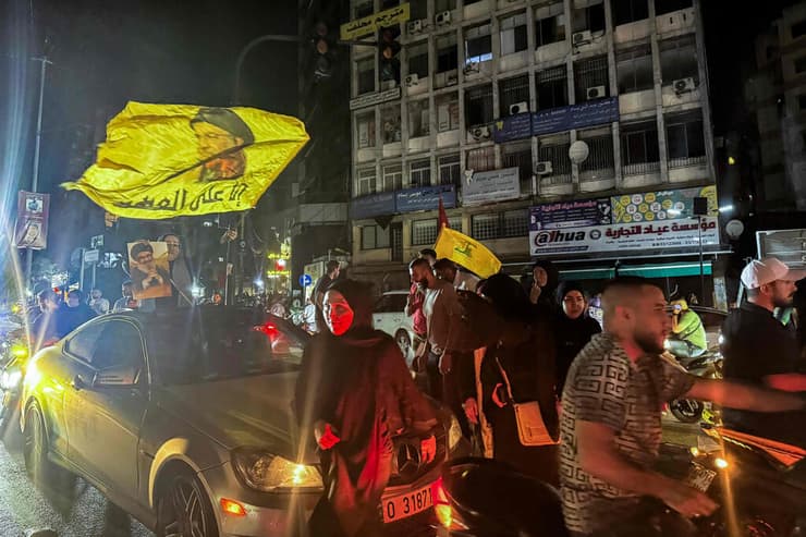 תומכי חיזבאללה מפגינים בביירות, 7.8