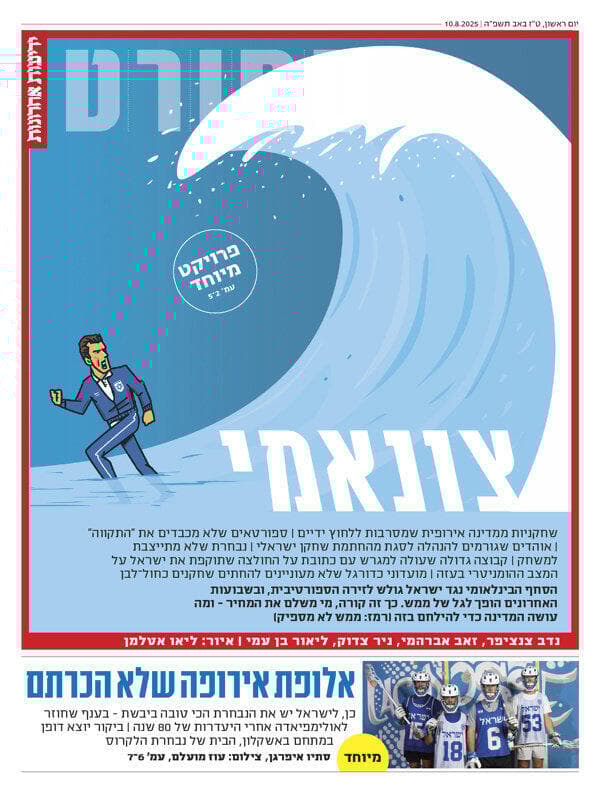 שער מוסף הספורט של "ידיעות אחרונות", הבוקר