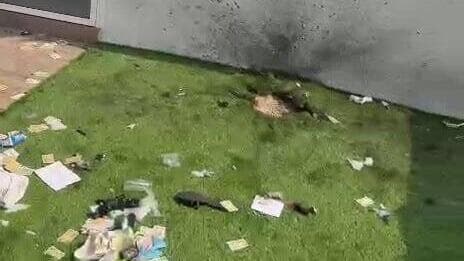 חצר הבית באשדוד אליו נזרק רימון