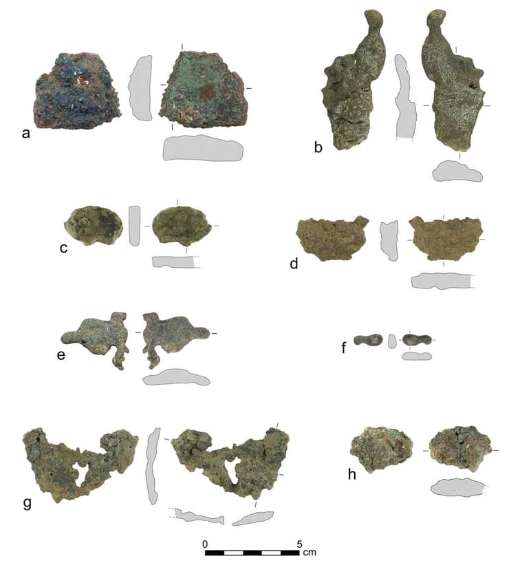 ממצאים שהתגלו באתר