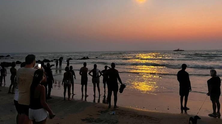 החיפושים באזור חוף אולגה (צילום: תיעוד מבצעי מד"א ) החיפושים באזור חוף אולגה