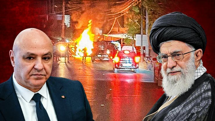 המנהיג העליון של איראן חמינאי ונשיא לבנון עאון