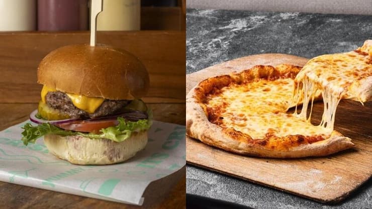פיצה, המבורגר