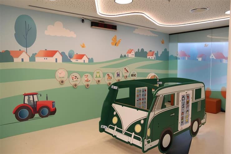 נוף מוכר מניר עוז מעטר את הקירות   