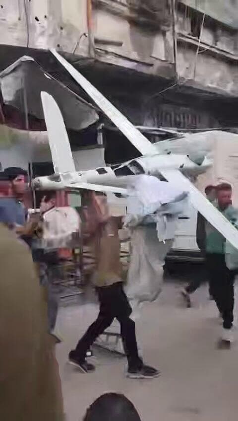 נפילת כלי טיס בלתי מאויש בשכונת רימאל בעיר עזה