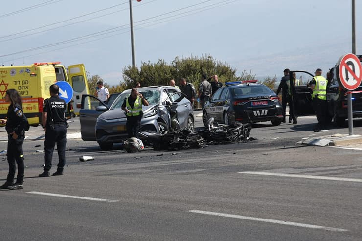 שני הרוגים בתאונת דרכים בין אופנוע לכלי רכב