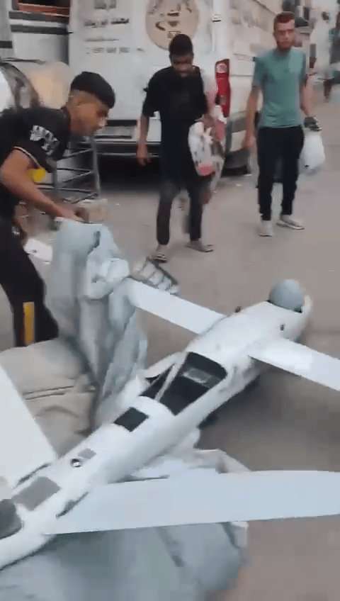 נפילת כלי טיס בלתי מאויש בשכונת רימאל בעיר עזה