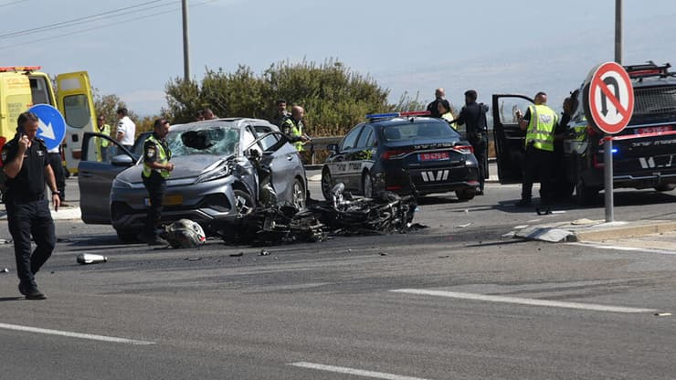 שני הרוגים בתאונת דרכים בין אופנוע לכלי רכב