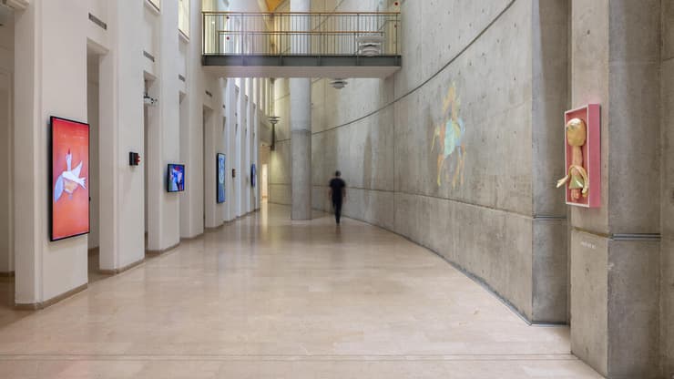 מתוך התערוכה של מישל פלטניק באוניברסיטה הפתוחה