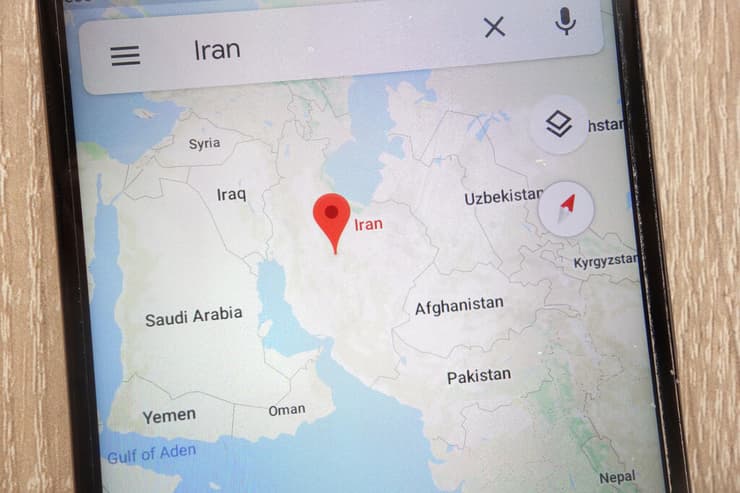 איראן GPS אילוסטרציה גוגל מאפס