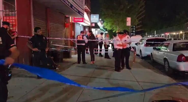 ניו יורק זירת ירי מחוץ ל מסעדה ב ברוקלין