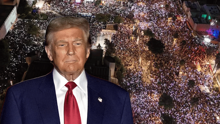 עצרת בכיכר החטופים ביום "ישראל עוצרת"