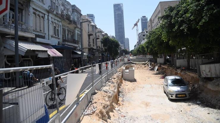 העבודות להקמת הרכבת הקלה ברחוב אלנבי