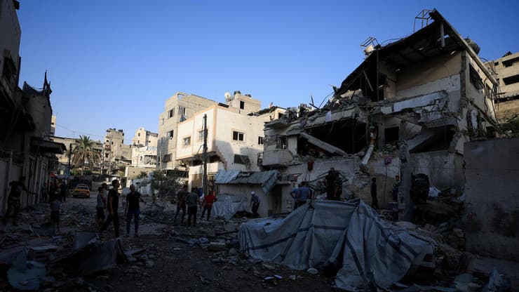 ההרס בעיר עזה לאחרת תקיפות צה"ל